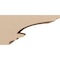 Ekena Millwork 6"W x 12"D x 6"H Wide Diane Rough Cedar Woodgrain TimberThane Corbel, Primed Tan CORUR06X12X06DIARCPR - alternate 3